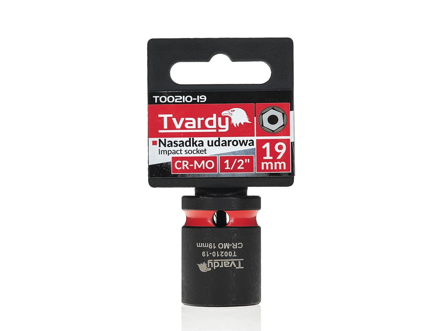 Cheie tubulara de impact cu 6 puncte, 1 / 2", 19 mm, Tvardy T00210-19