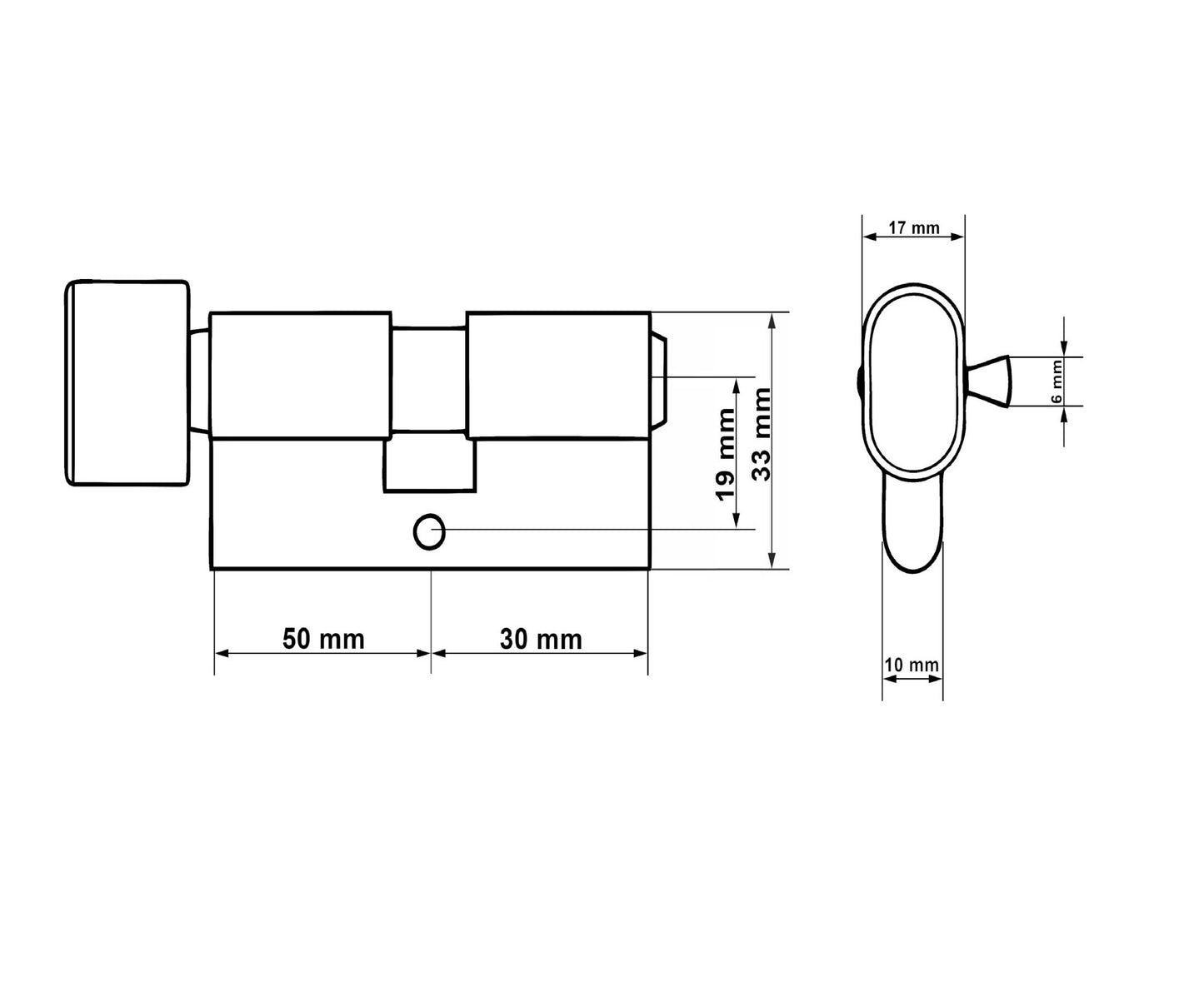 Butuc aluminiu Brass, 30/50g, Tvardy T01343