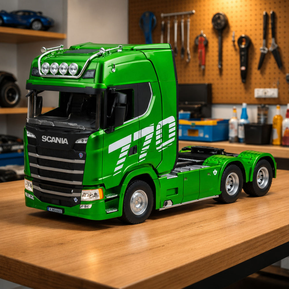 Camion Scania cu telecomanda, verde, 1:18, Lean 31583