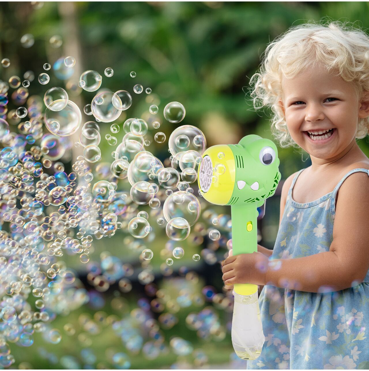 Pistol cu bule de sapun dinozaur, 180 ml, MalPlay 111494