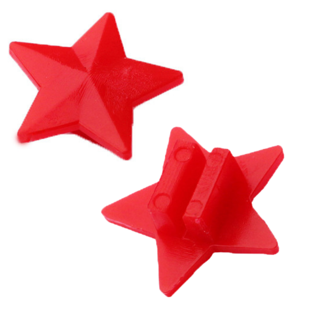 Set margele pentru spite bicicleta, stele colorate, 2 cm, 35 bucati, Lean 25201