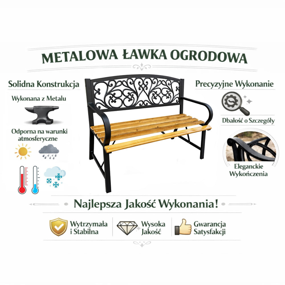 Banca dce lucru Park Terrace cu spatar metalic, 118 cm, Lean 29326