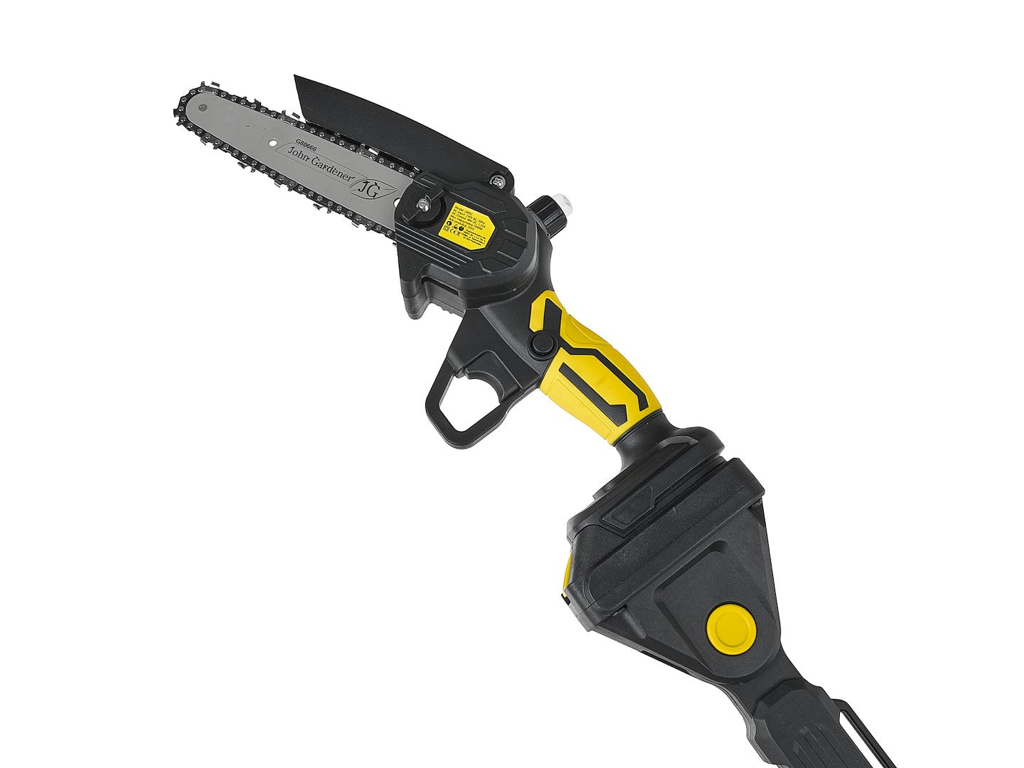 Fierastrau cu lant cu acumulator si brat telescopic, 1.65 - 2.50 m, 2 x 2 Ah, 21 V, John Gardener G80666