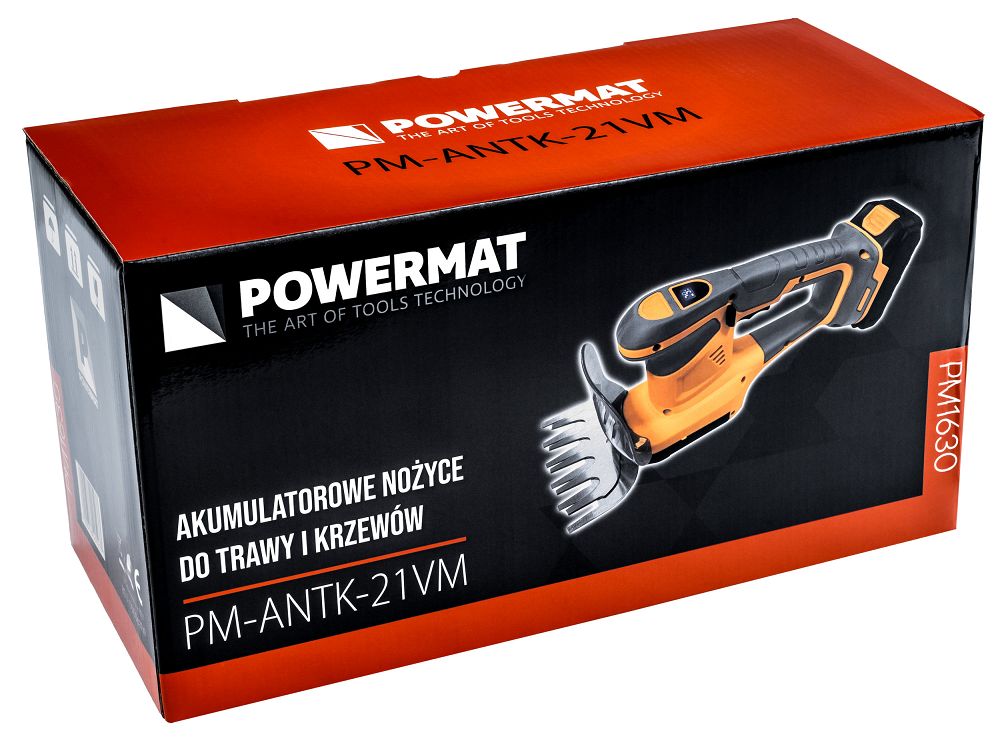 Foarfeca electrica pentru arbusti si gard viu cu acumulator PM-ANTK-21VM, 2 Ah, 21 V, Powermat PM1630