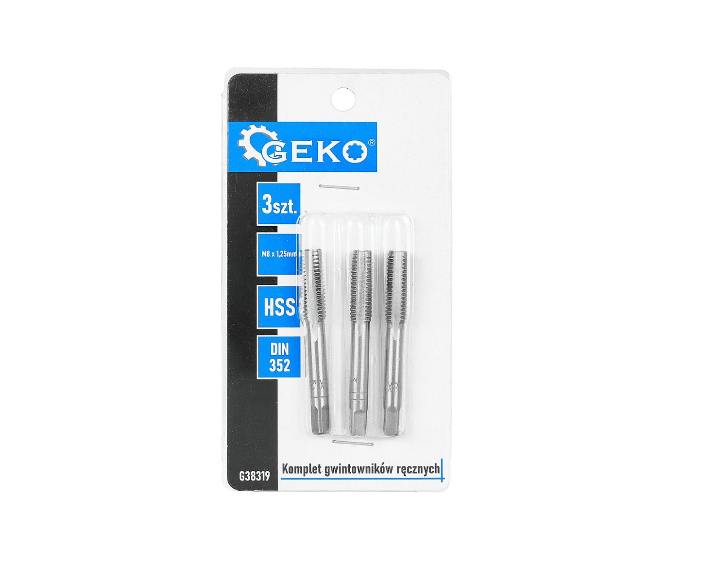 Set tarozi pentru filetare manuala, M8 x 1,25 mm, 3 bucati, Geko G38319