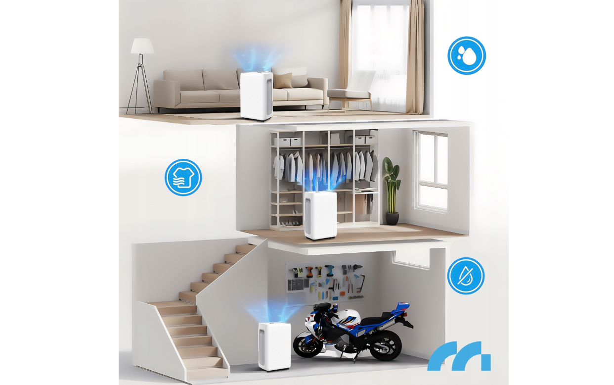 Dezumidificator cu functie de purificare a aerului DH-20330A, 20 l / 24 h, functie Wi-Fi, MalTec 111784