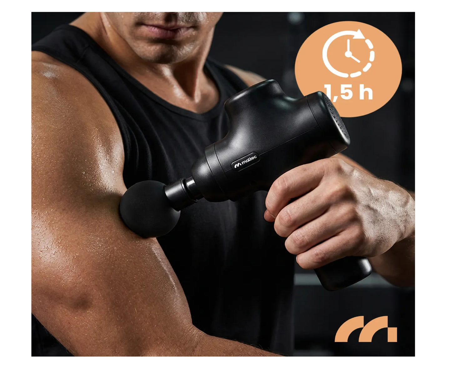 Pistol de masaj cu 6 capete interschimbabile, 4 viteze, MalTec 113859