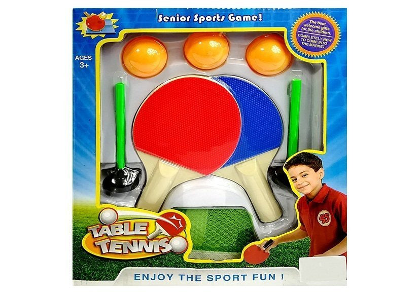 Set tenis de masa cu 2 palete, 3 bile, multicolor, 60 x 9 cm, Lean 5666