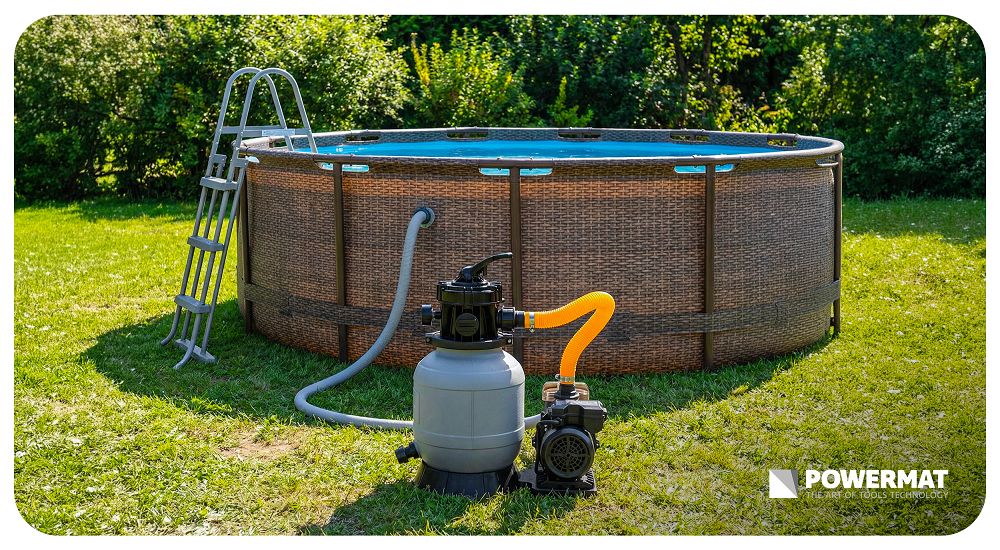 Pompa de nisip pentru piscine PM-PPDB-400JT, afisaj LCD, 10000 l / h, 400 W, Powermat PM1482