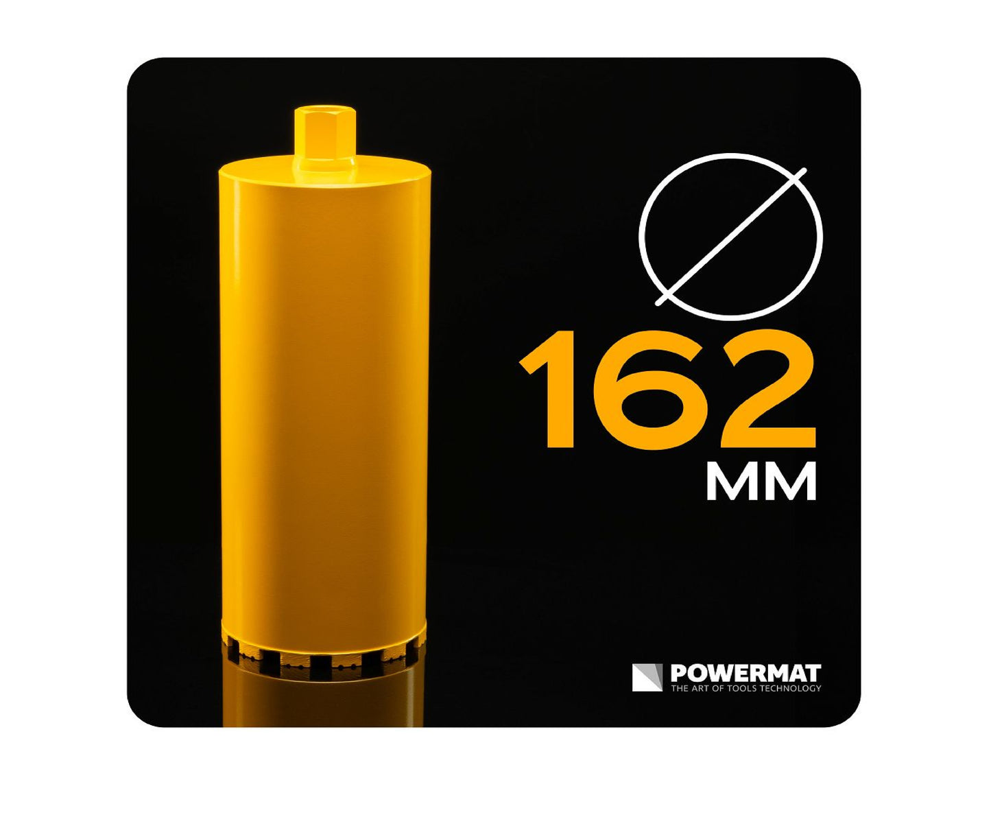 Carota diamantata pentru beton PM-DWK-162x450M, 1 1 / 4", 162 mm, Powermat PM1563