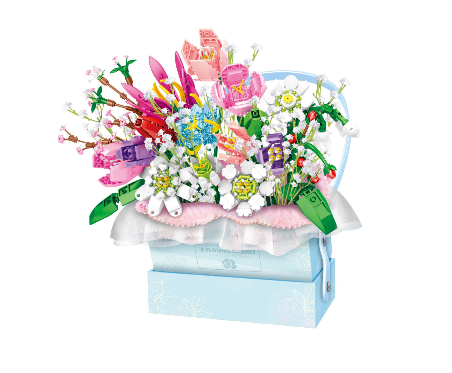 Set constructie buchet de flori cu iluminare LED, 761 piese, Lean 26709