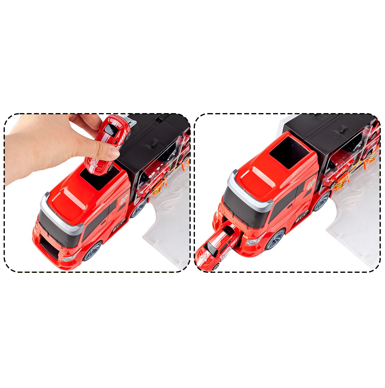 Set camion cu 6 vehicule pompier, MalPlay 108441