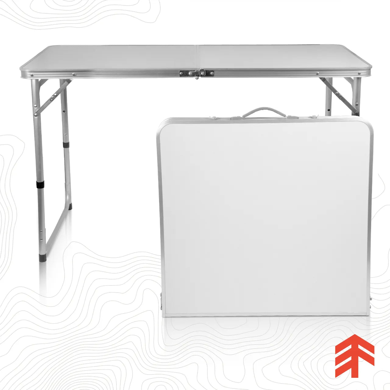 Set masa 120 x 60 x 70/60/54 cm si 4 scaune pliabile pentru camping 27 x 32,5 x 35,5 cm, MalTec 112755