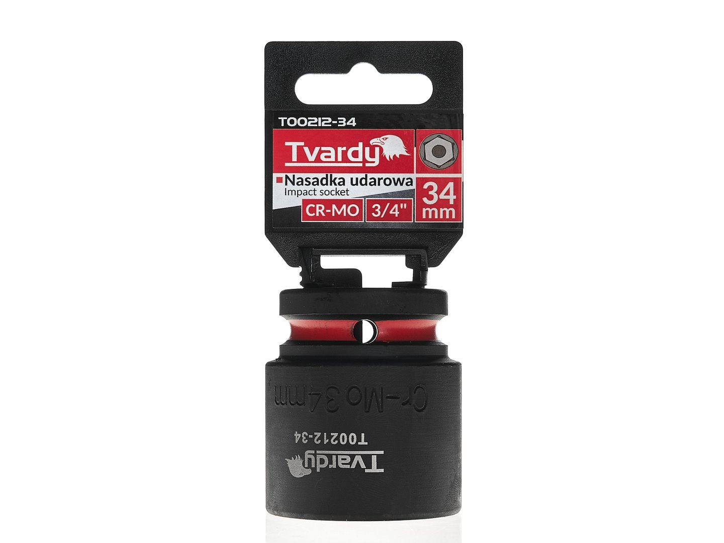 Cheie tubulara de impact in 6 puncte 3 / 4", 34 mm, Cr-Mo, Tvardy T00212-34