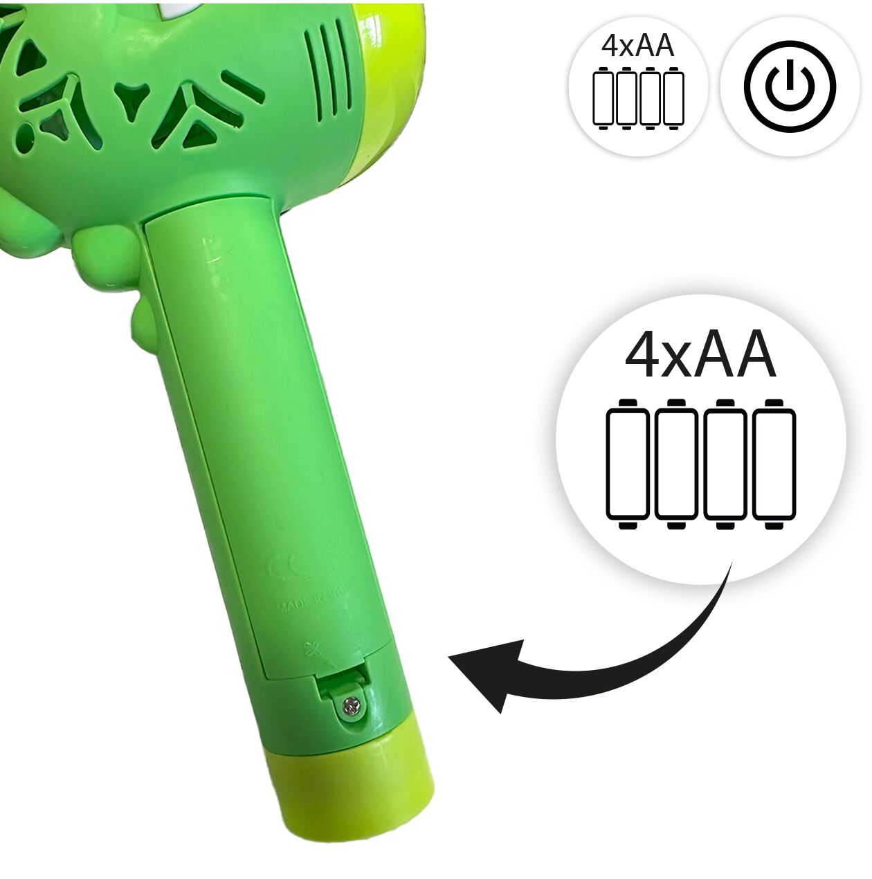 Pistol cu bule de sapun dinozaur, 180 ml, MalPlay 111494