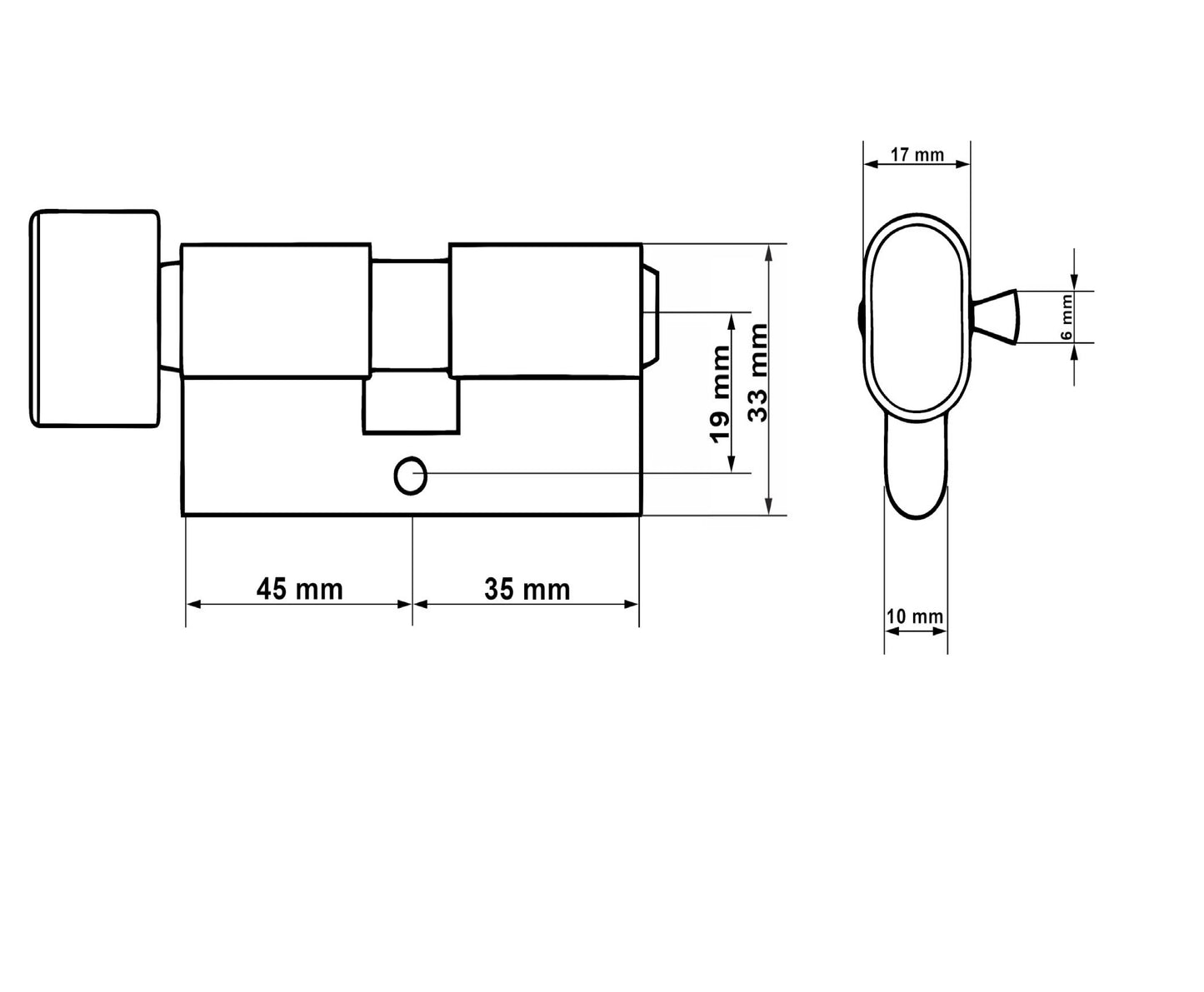 Butuc aluminiu Brass, 35/45g, Tvardy T01348