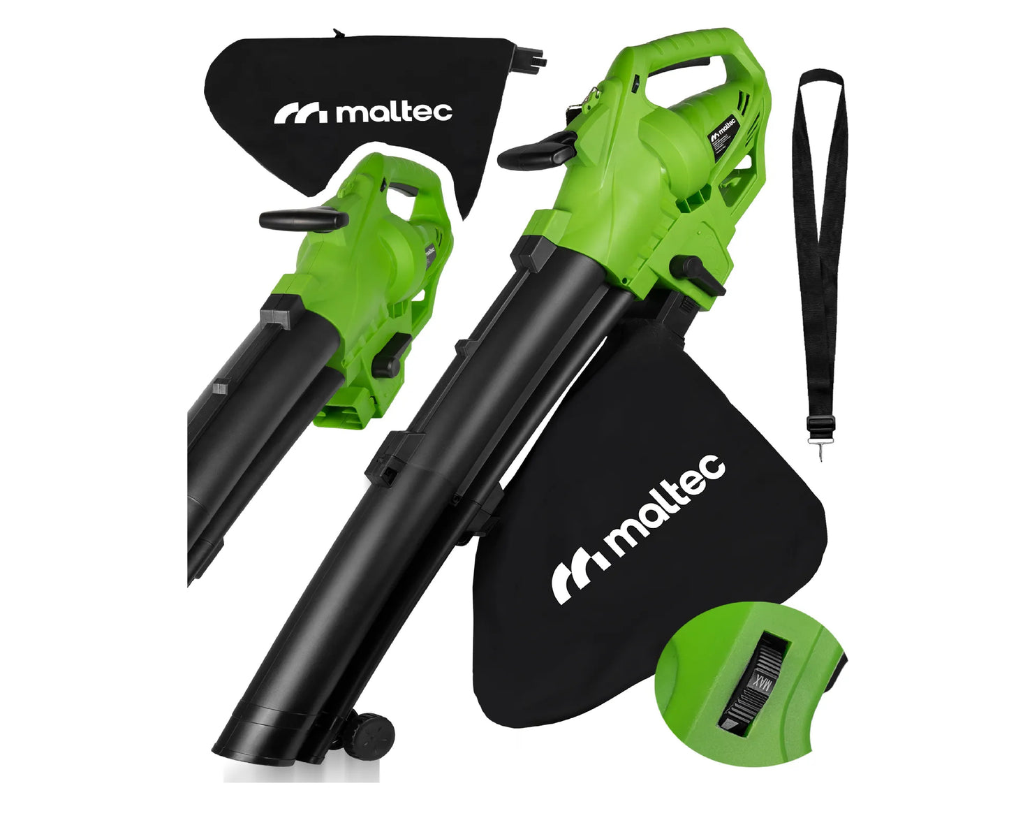 Suflanta de frunze electrica, functie de aspirator si tocator MasterBlow3500, 3500 W, MalTec 113560