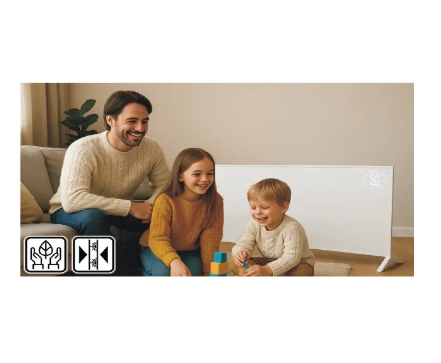 Panou de incalzire Wertberg IR 9.80, control Wi-fi, 800 W, Harder HD1014