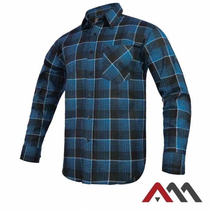 Camasa de lucru Flanel Modar, bumbac, albastru / negru, marimea XXL, Artmas ART713990