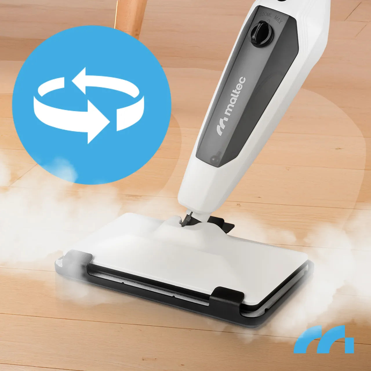 Mop electric multifunctional cu abur si accesorii SteamExpert HDS4600W, 2000 W, MalTec 113483