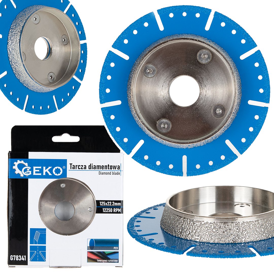 Disc diamantat pentru taierea tevilor din PVC, 125 mm, Geko G78341