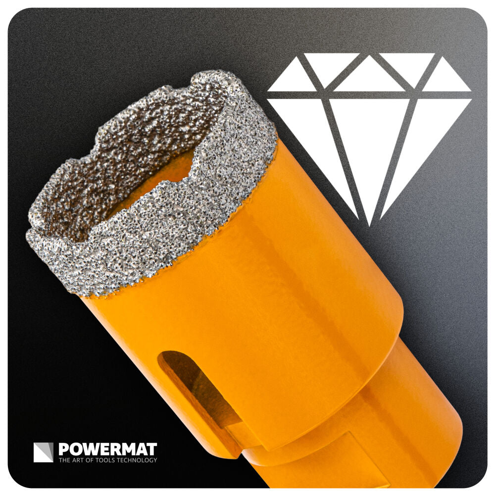 Carota diamantata pentru ceramica PM-DWK-35M14M, 35 mm, Powermat PM1573