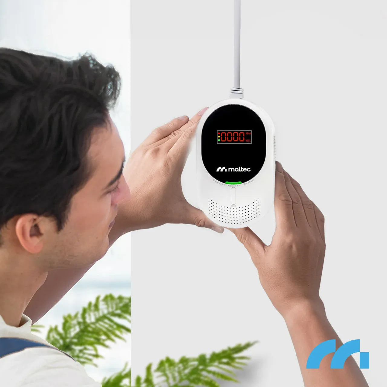 Detector 2 in 1 pentru CO2 si GPL SafeSensor5000, afisaj LCD, MalTec 113563