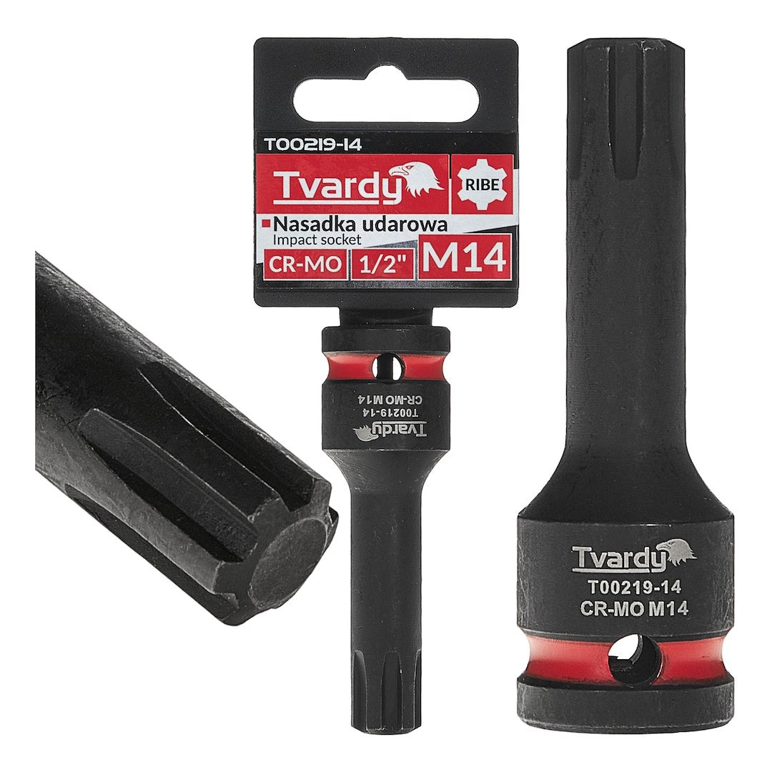 Cheie tubulara de impact RIBE 1 / 2", M14, Cr-Mo, Tvardy T00219-14
