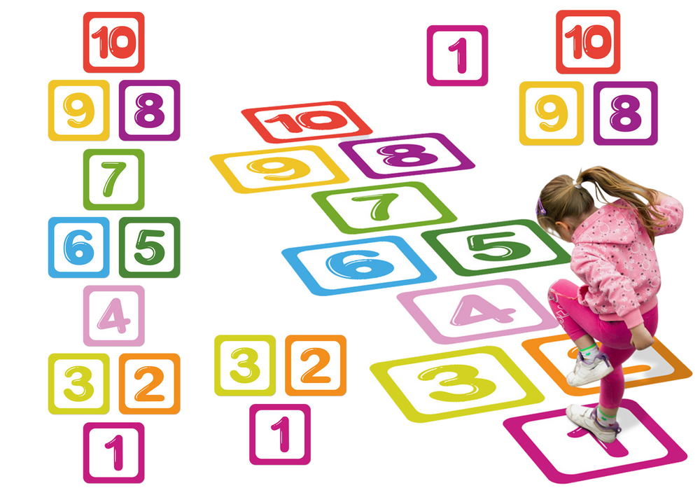 Set stickere decorative educationale cu numere 1-10, PVC, 20 x 20 cm, Lean 20919
