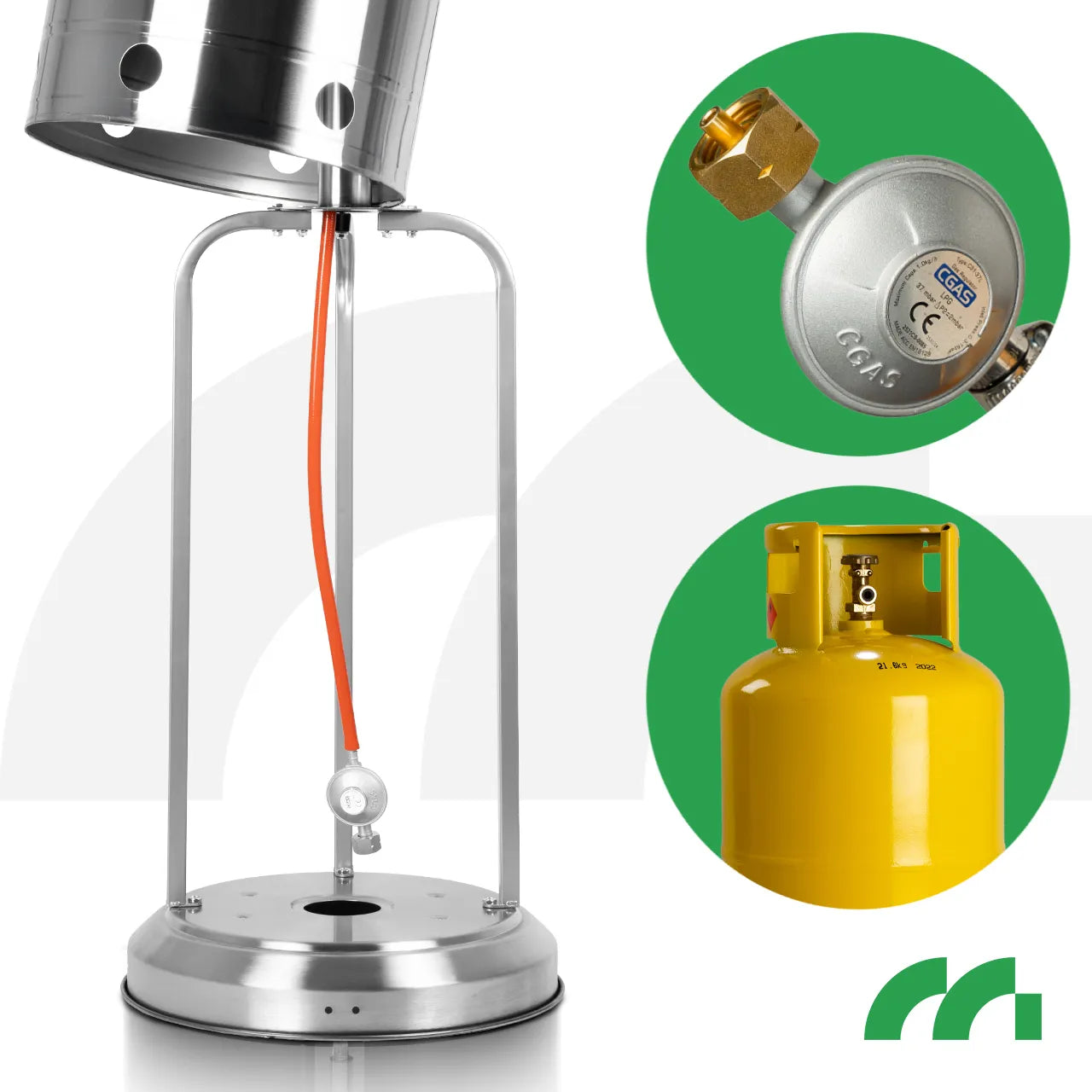 Incalzitor de terasa pe gaz Zone GH155-SS, 13 kW, MalTec 112767