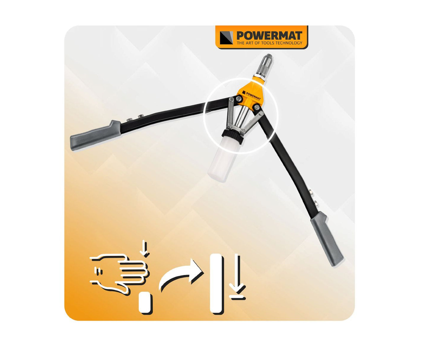 Cleste pentru nituire PM-NIR-525T, 525 mm, 3.2-6.4 mm, Powermat PM1450