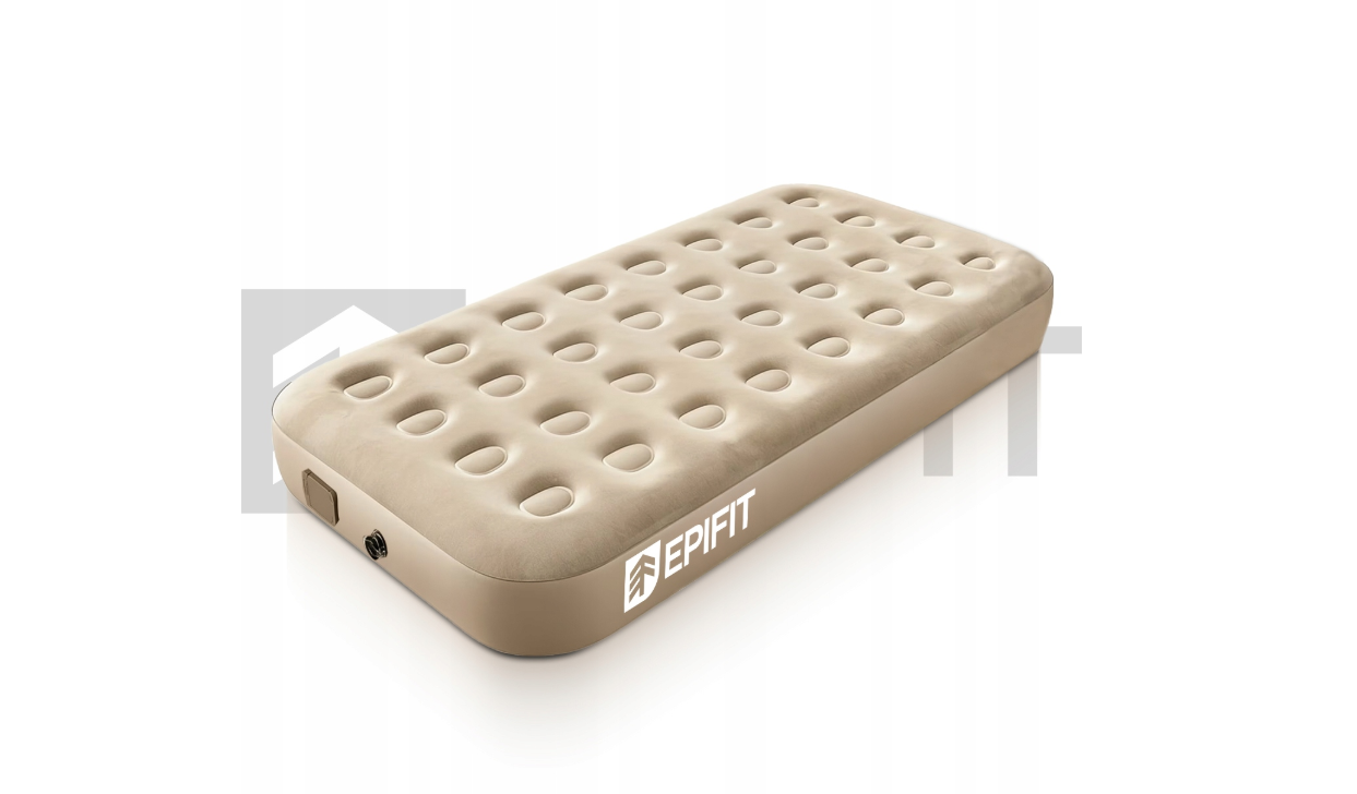 Saltea gonflabila cu pompa electrica Epifit, capacitate maxima 150 kg, bej, MalTec 114245