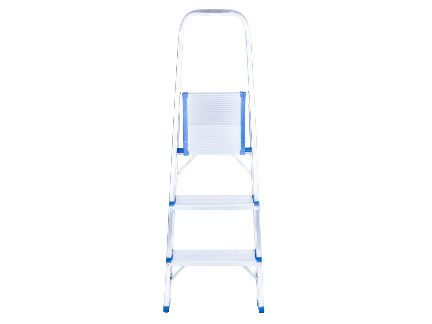 Scara pliabila din aluminiu cu 3 trepte, inaltime de lucru 2.54 m, capacitate maxima 150 kg, Geko G02415