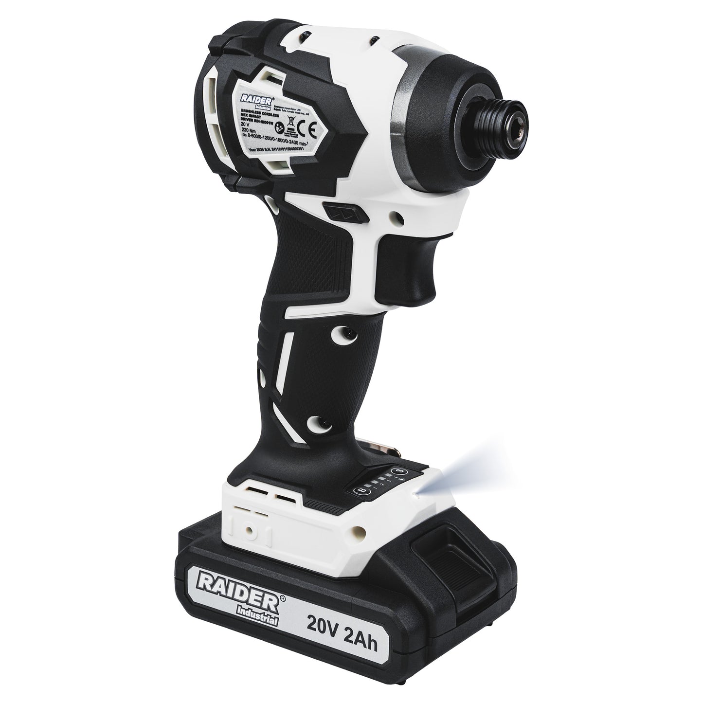 Set surubelnita cu impact brushless RDI-CDB04W si HID01W, 2 x 2Ah, Raider 011504