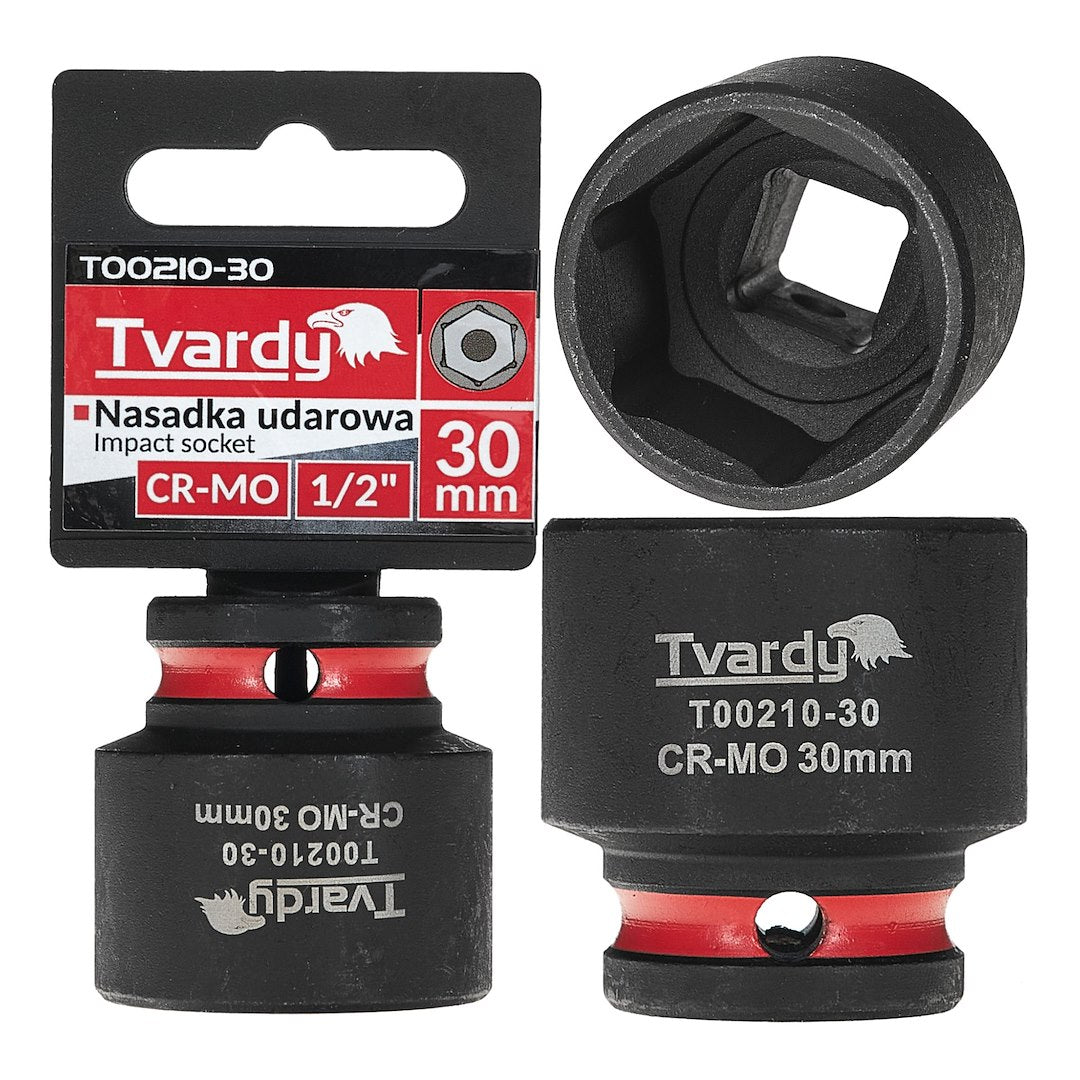 Cheie tubulara de impact in 6 puncte, 1 / 2", 30 mm, Tvardy T00210-30