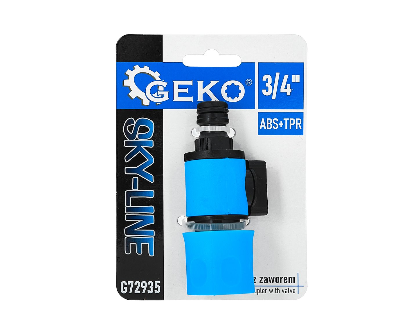 Cupla rapida cu supapa si niplu Sky-Line, Geko G72935