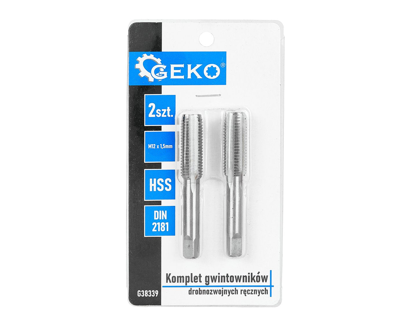 Set tarozi pentru filetare manuala, M12 x 1,5 mm, 2 bucati, Geko G38339