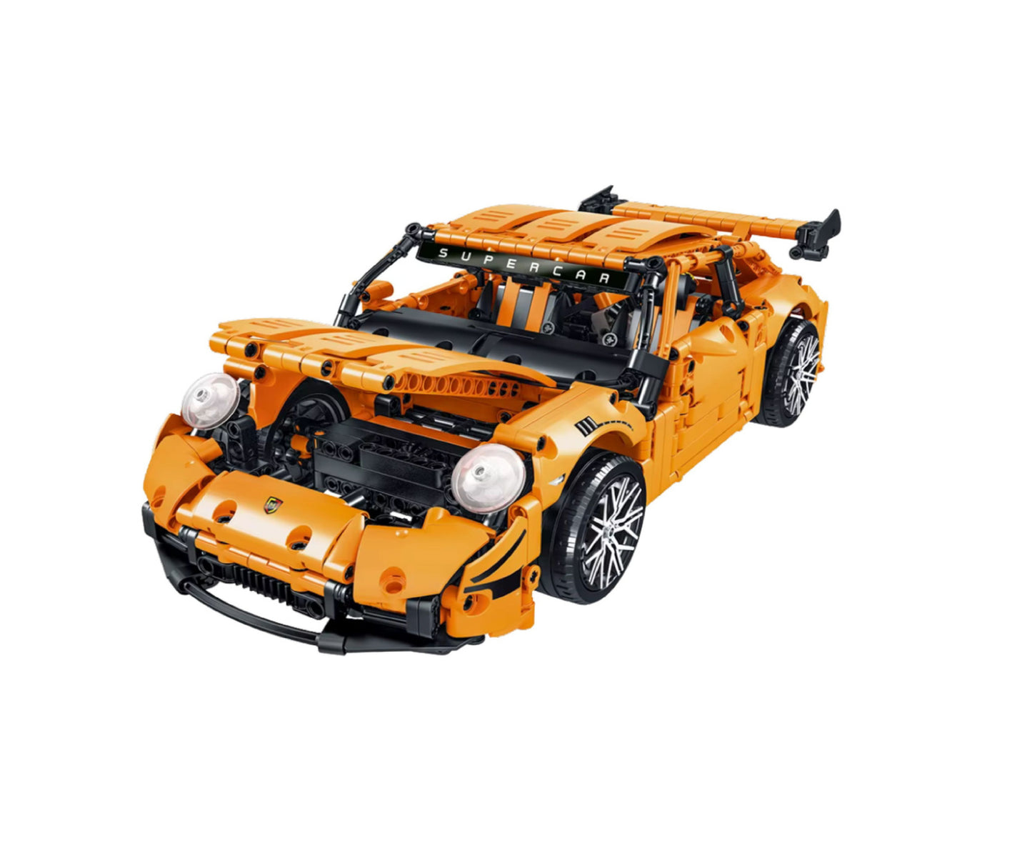 Set de constructie masina de curse GT, portocaliu, 1:14, 1268 piese, Lean 23706