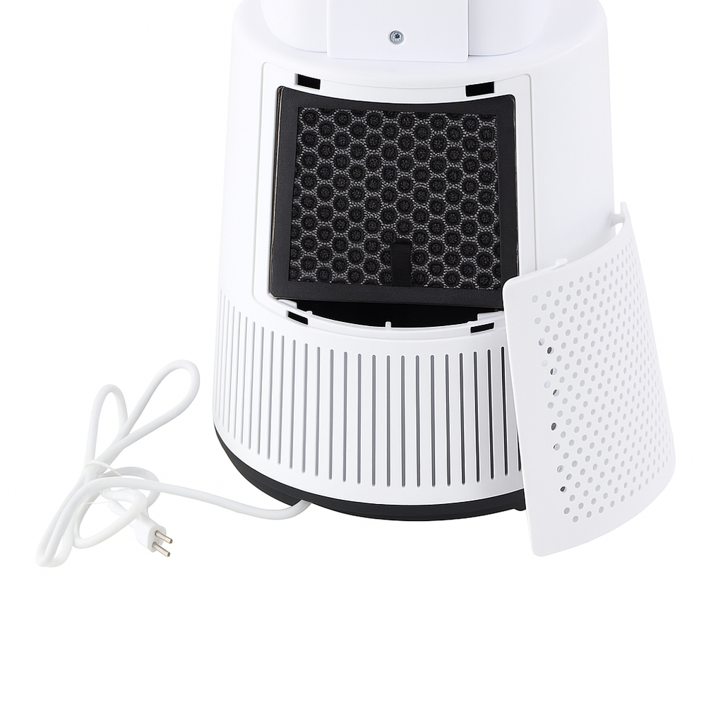 Ventilator de podea fara lame cu temporizator, afisaj LCD, telecomanda, Lean 26652