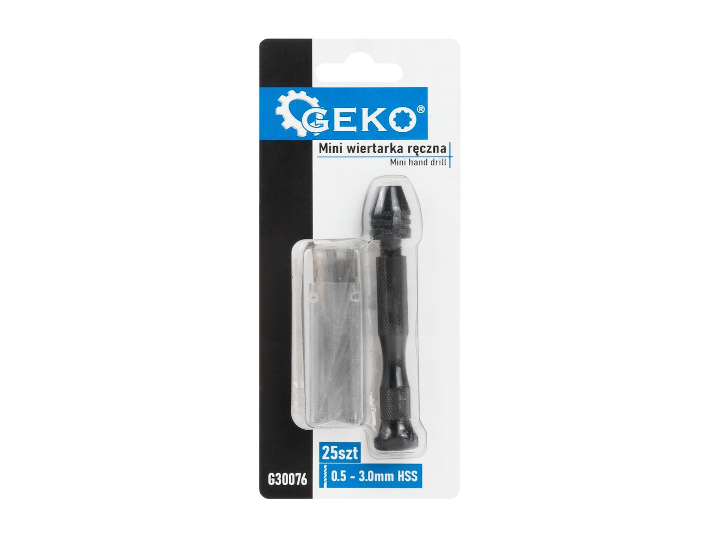 Mini bormasina manuala cu set 25 burghie HSS, Geko G30076