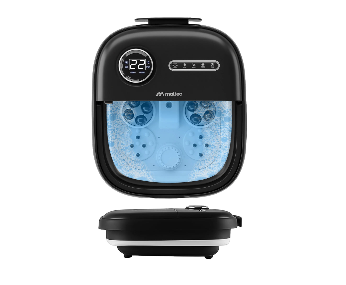 Aparat pentru picioare cu hidromasaj PRO-Hydro500WS, role de incalzire, temporizator, pliabil, 500 W, MalTec 114811