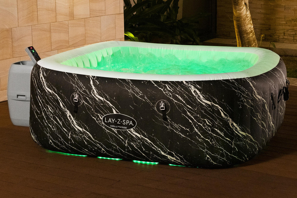 Jacuzzi gonflabil cu hidromasaj LAY-Z-SPA pentru 6 persoane, aspect de marmura Marquinia, 180 x 180 x 66 cm, Bestway 21178