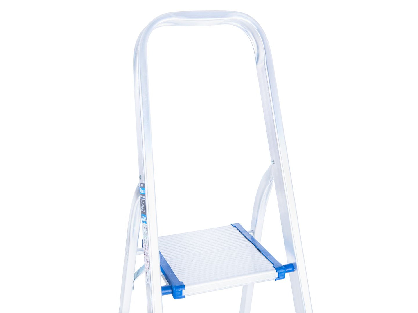 Scara pliabila din aluminiu cu 4 trepte, inaltime de lucru 2.75 m, capacitate maxima 150 kg, Geko G02416