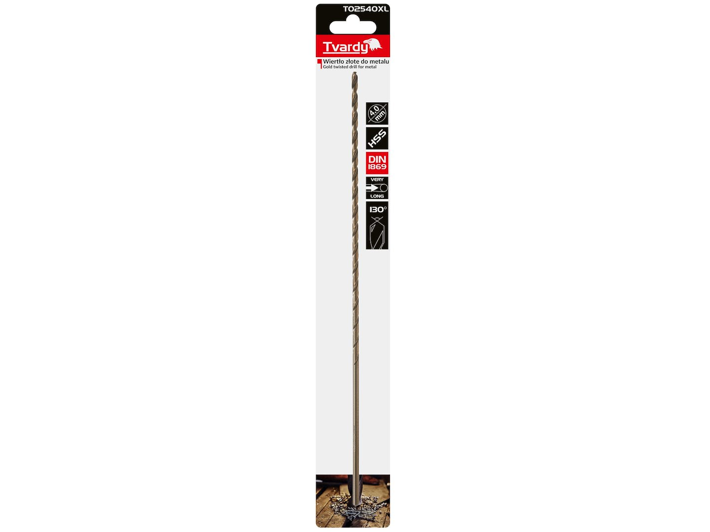 Burghiu HSS pentru metal 4 x 280 mm DIN1869, Tvardy T02540XL