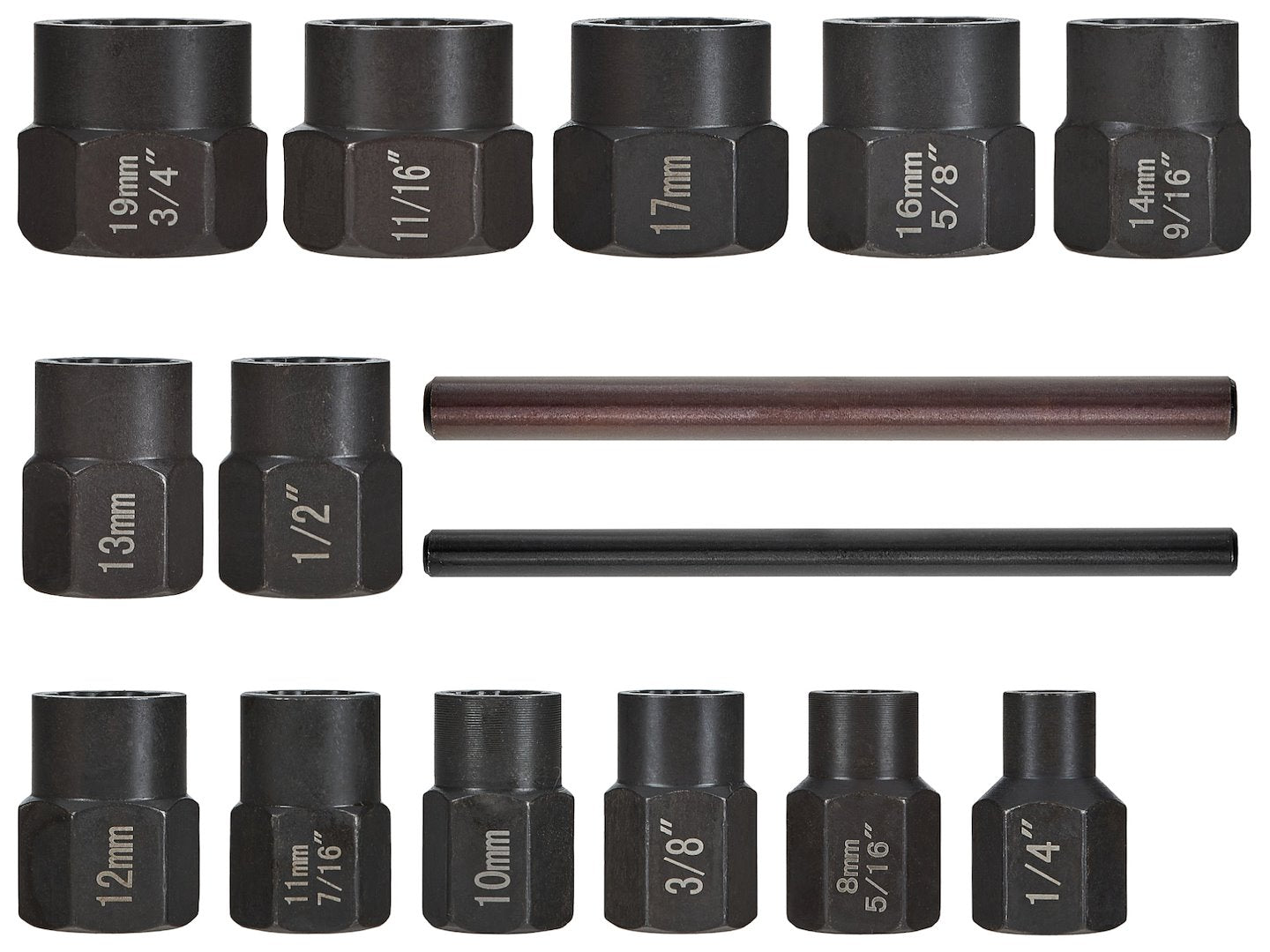 Set chei tubulare pentru suruburi rupte, 6-19 mm, 15 bucati, Geko G30039