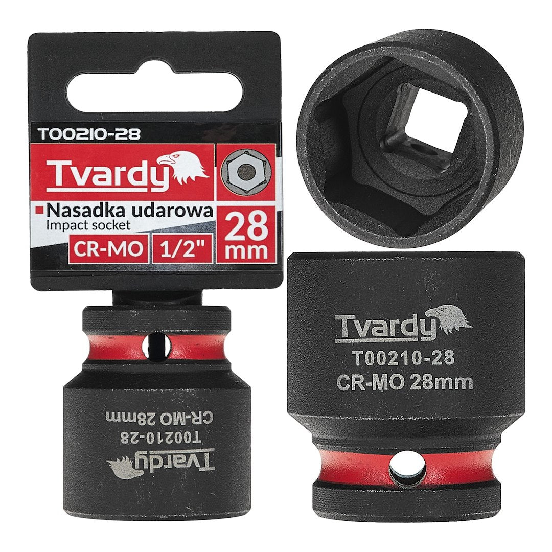 Cheie tubulara de impact in 6 puncte, 1 / 2", 28 mm, Tvardy T00210-28