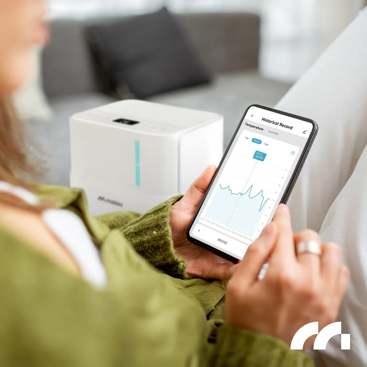 Dezumidificator cu temporizator si Wi-Fi DH-12300, capacitate rezervor 2 l, 200 W, MalTec 113398