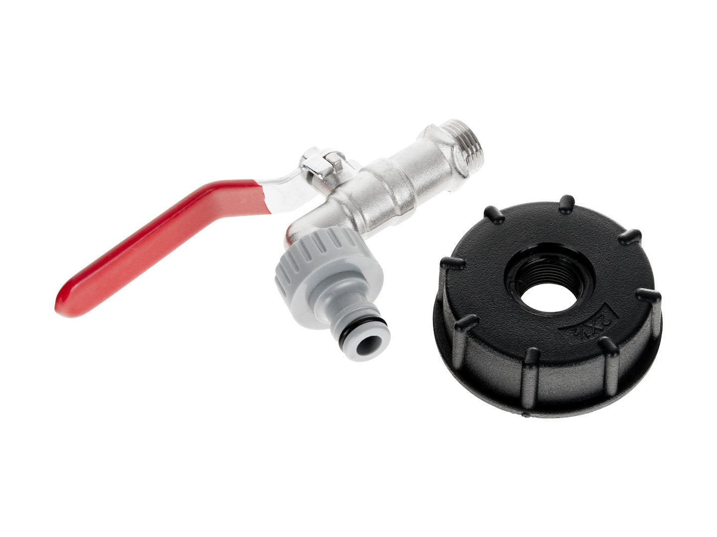 Set adaptor IBC S60 x 6, robinet 1 / 2" cu iesire la GZ 3 / 4" si cuplaj furtun, Geko G70183