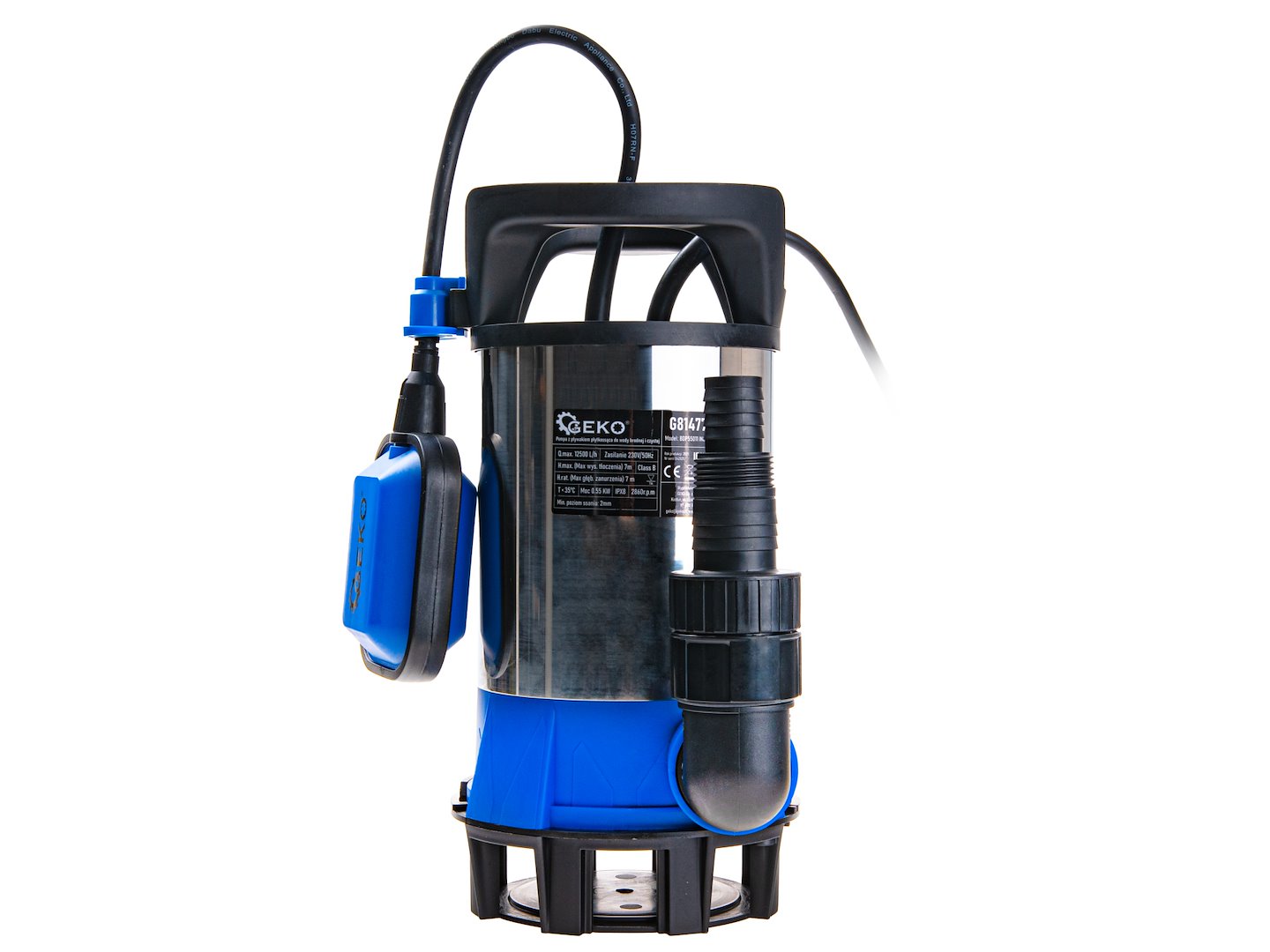 Pompa submersibila cu plutitor 3 in 1, 550 W, Geko G81477