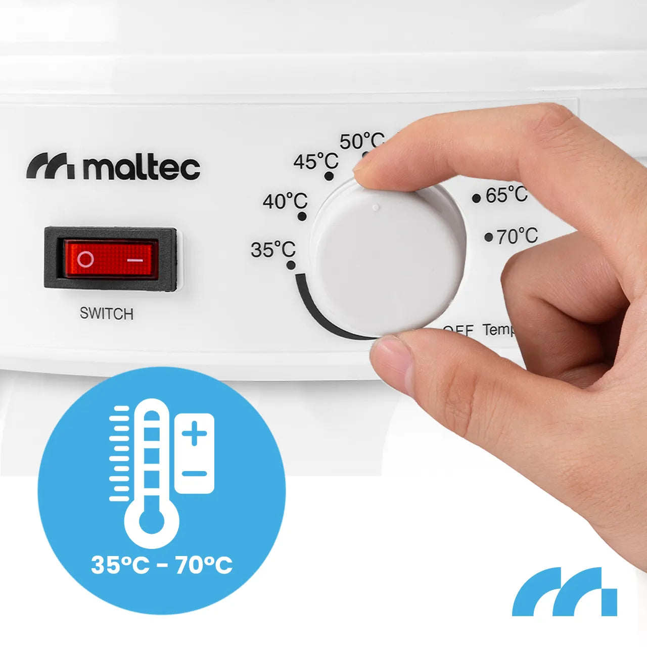 Deshidrator pentru fructe si legume, 5 nivele, 500 W, MalTec 113379